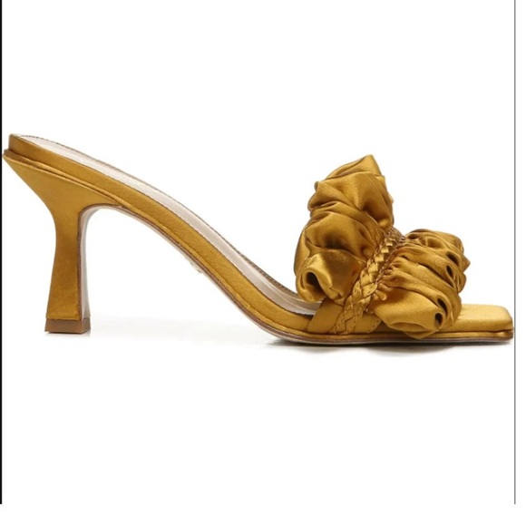 Sam Edelman Kady Mule - Golden Yellow Satin Heel - Picture 2 of 4